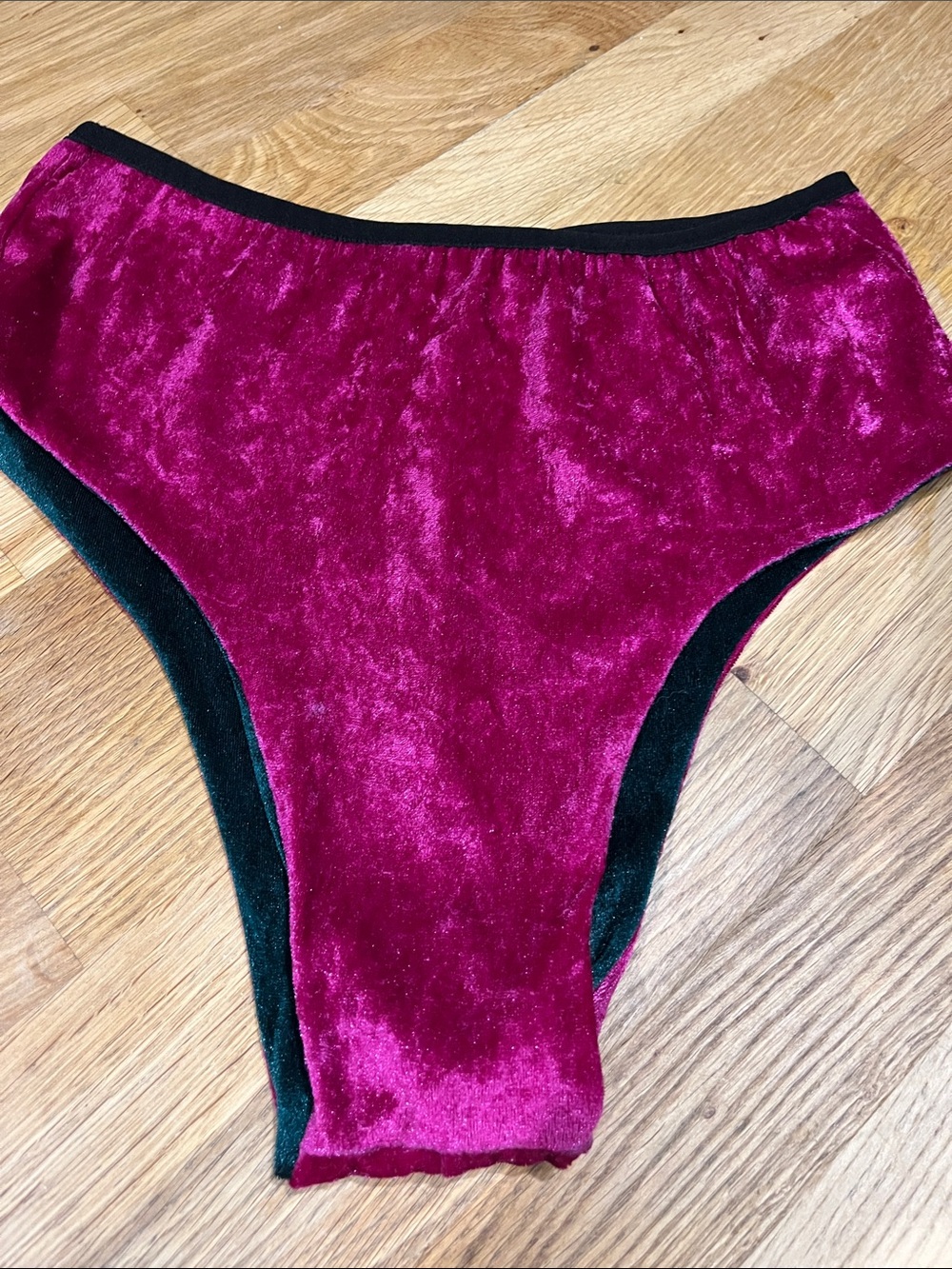 Reversible Velvet High-Cut Pole dance bottoms